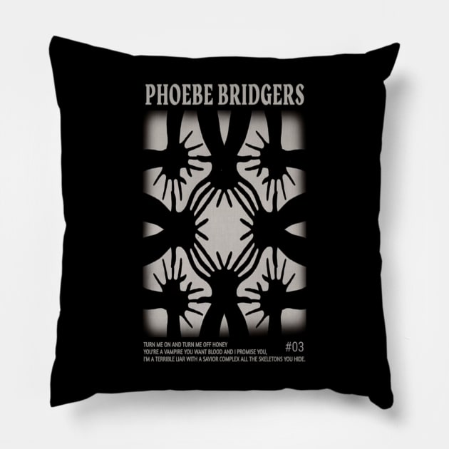 Wallpaper black hand phoebe Pillow by NightPredator_Studioh