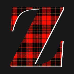 Letter Z Tartan Monogram T-Shirt