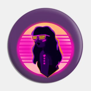 Vaporwave Girl Pin