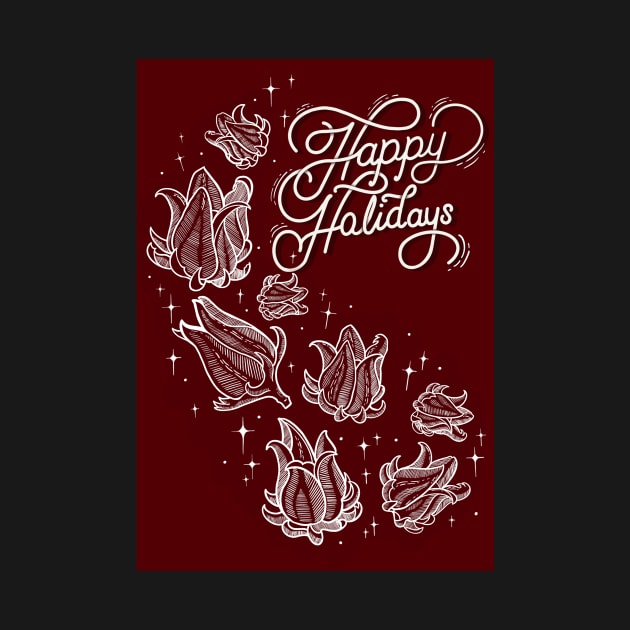 Happy Holidays Sorrel Themed Greeting Card by SStormes