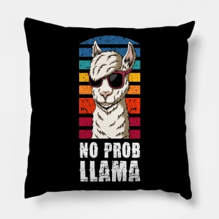 100 Days of School Shirt No Probllama Llama 100th day Pillow