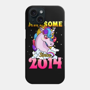 Funny Awesome Unicorn Since 2014 Cute Gift Phone Case