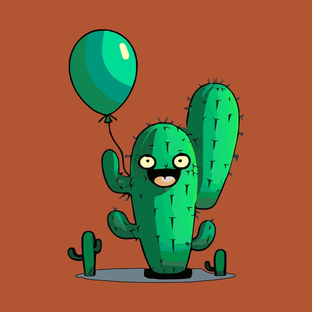 Cactus holding a balloon by oscargml