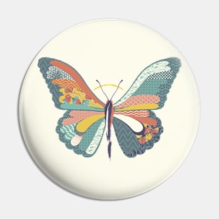 Japanese Pattern Butterfly Art by Tobe Fonseca Pin