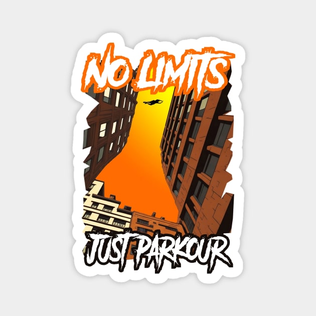 No Limits, Just Parkour Magnet by SergioCoelho_Arts