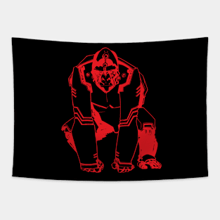 Gorillatron Red Tapestry