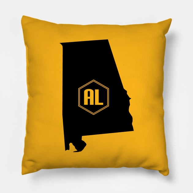 Alabama Homer (Black) Pillow by caknuck