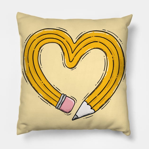 Heart Pencil Pillow by Tania Tania