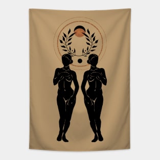 Astro Celestial Feminine Contemporary Prints Tapestry