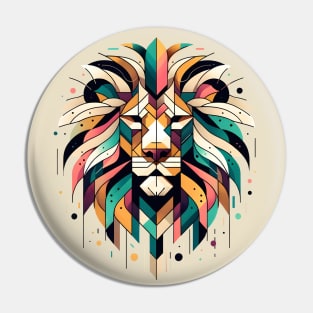 Polygonal Pride - Abstract Lion Pin