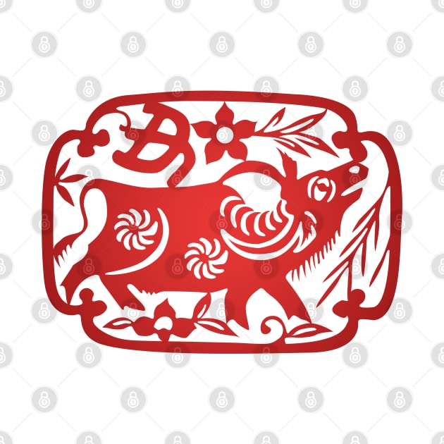 Chinese Zodiac ver.2 Ox in Red by Takeda_Art