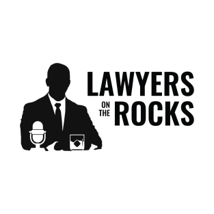 Lawyers on the rocks black logo rectangle T-Shirt