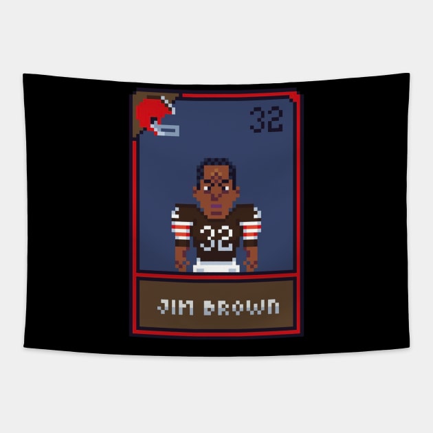 Jim brown 8bit Tapestry by Roti Kodok Art