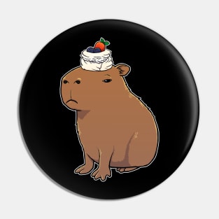 Capybara with Pavlova on its head Pin