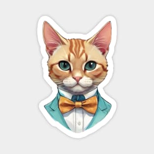 Fancy Cat with Bowtie no.5 Magnet