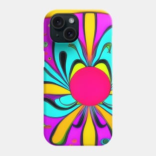 Psychedelic Flower | AI Generated design by @remlorart Phone Case