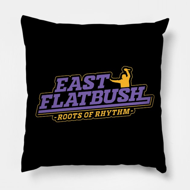 East Flatbush - Roots of the Rhythm: Unveiling Brooklyn's Hip-Hop Heritage Pillow by Boogosh