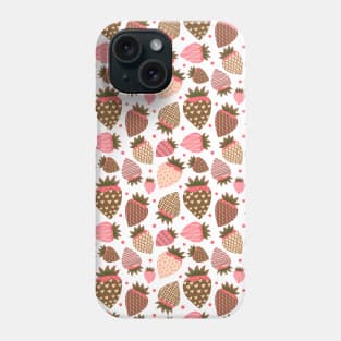 Chocolate Covered Strawberries Pattern Phone Case