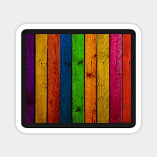 Colored Planks Pattern Magnet