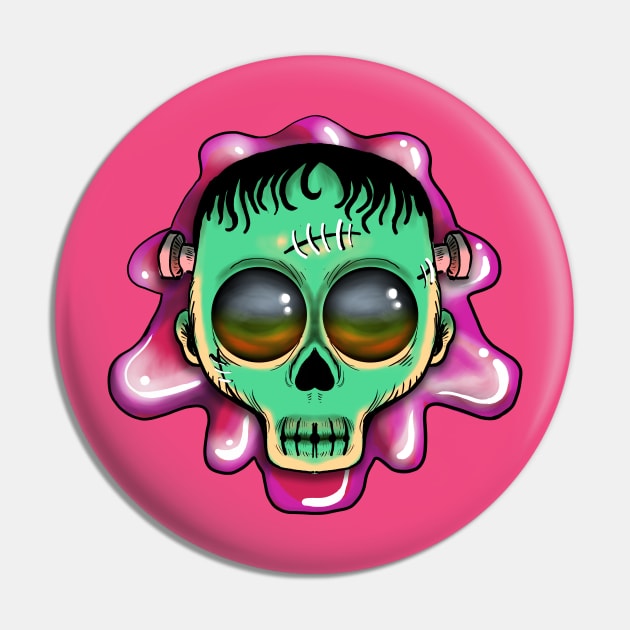 Cute Skulls Franky Pin by fakeface