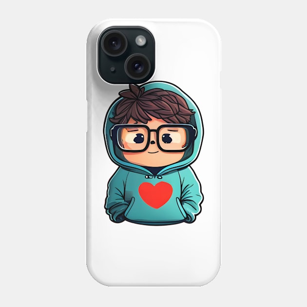 Hoddie love Guy Phone Case by MLArtifex