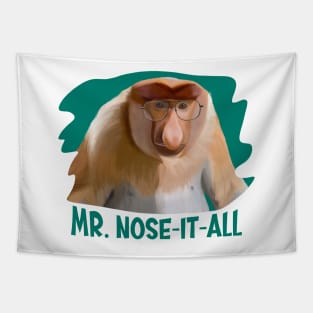 Punny Proboscis Monkey Tapestry