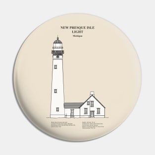 New Presque Isle Light Lighthouse - Michigan - SBDpng Pin