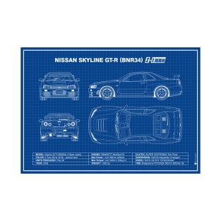 Blueprint - GTR34 T-Shirt