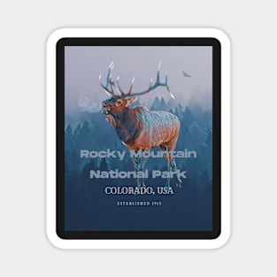 Rocky Mountain National Park Elk Poster Magnet