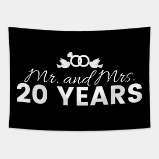 20th Wedding Anniversary Couples Gift Tapestry