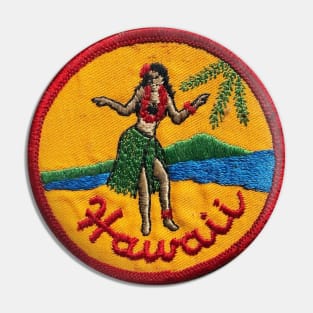 Hula Girl Hawaii Patch Pin