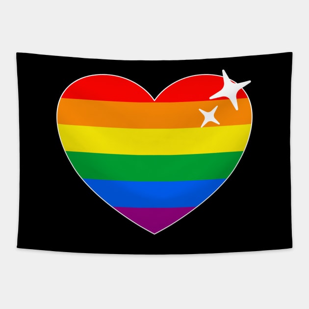 LGBT Flag - LGBT Heart Tapestry by Football from the Left
