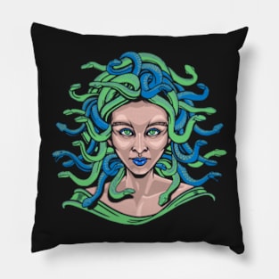 snake head women design. Pillow