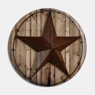 Rustic Old West Cowboy Western Country Star Pin