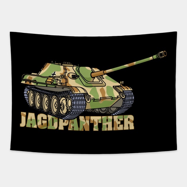 Jagdpanther WW2 German Tank Destroyer Camouflage Tapestry by Battlefields