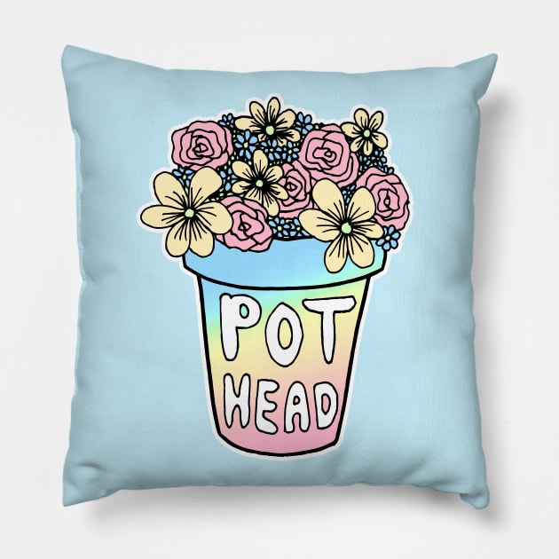 Pot Head Plant Pot Pillow by julieerindesigns