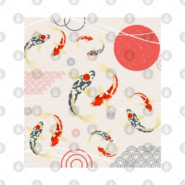 Koi Fish Yin-Yang Abstract by edmproject