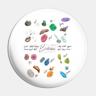 Watercolor Birthstones Pin