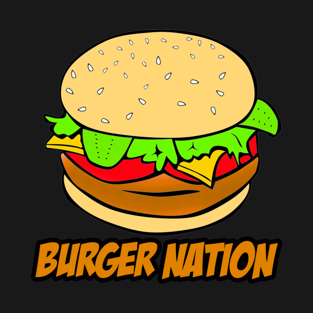 Burger Nation Tee by Jbug08x