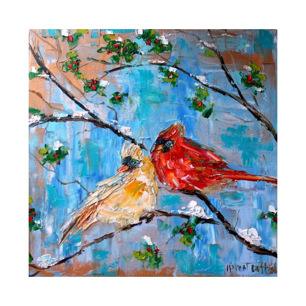 winter Cardinals by Karensfineart