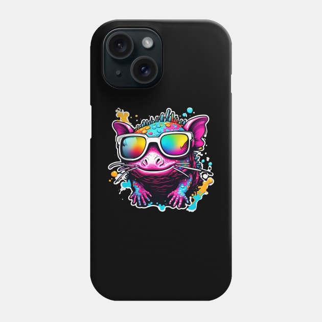 Colorful Axolotl Phone Case by mdr design