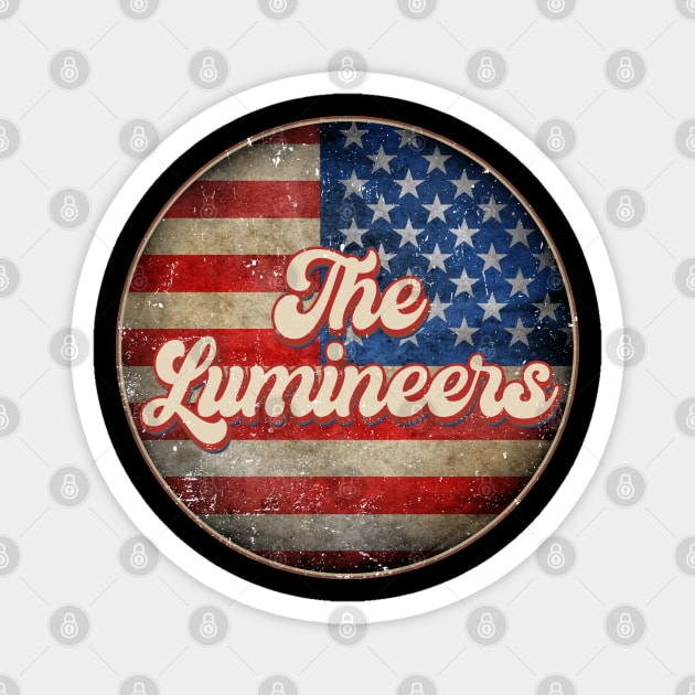 American Flag Personalized Lumineers Proud Name Birthday Magnet by BilodeauBlue