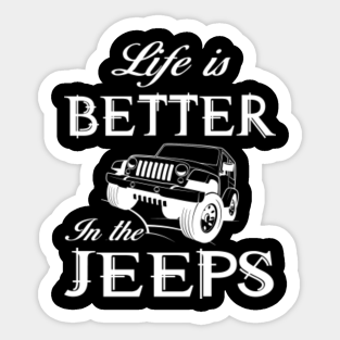 Life Is Good Jeep Womens Stickers Teepublic