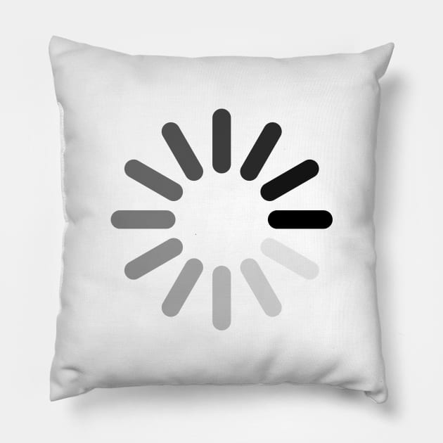 Loading Icon (Positive) Pillow by MrFaulbaum