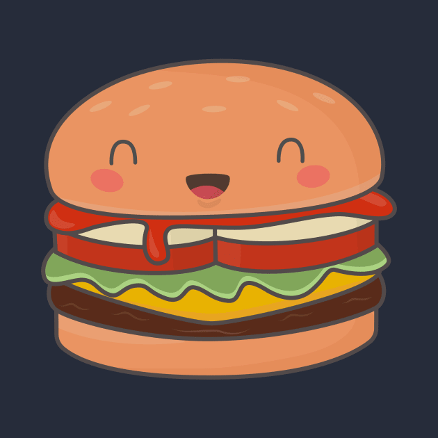 Happy Burger T-Shirt by happinessinatee