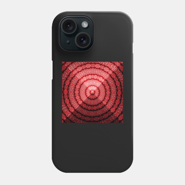 Sacred Geometry 3D Red Pyramids Phone Case by PlanetMonkey