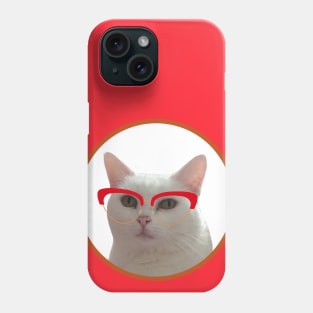 Cute Cat With Glasses Phone Case