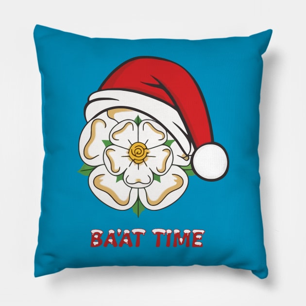 Yorkshire Christmas Baat Time Pillow by taiche