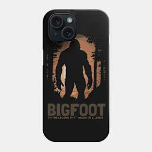 Silence Walk Bigfoot in the Forest Phone Case