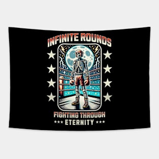 Boxer Skeleton Infinite Rounds Tapestry